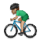 Man Biking- Medium Skin Tone emoji on LG